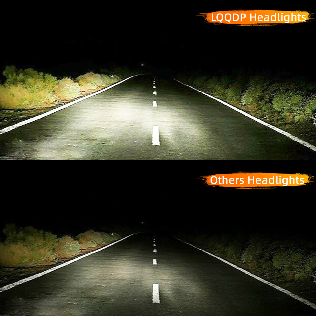 2pcs 7" Round Halo DRL LED Projector H4 Headlight Conversion Kit