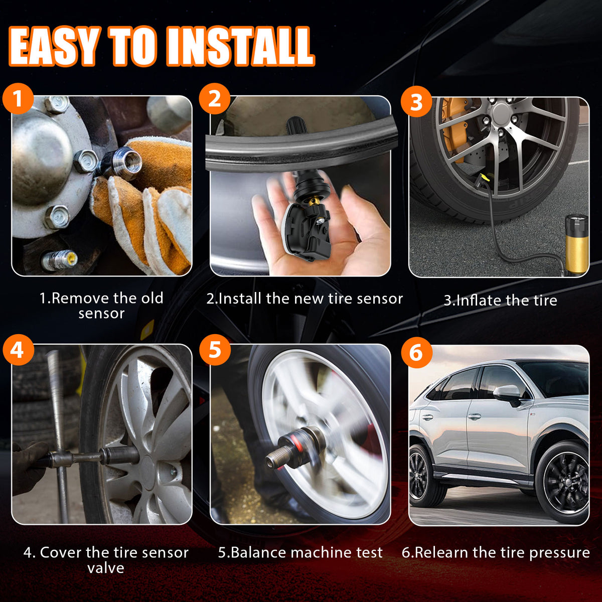 68249197AA TPMS Sensor 433MHz Tire Pressure Monitoring System