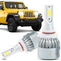 AUTO ELECTRIC PARTS 2pcs 9005/HB3 6000K White 7200LM Aluminum Housing LED COB Bulbs Conversion Kit For Headlights High Low Beam Driving Fog Light DC 12V/24V IP67 Waterproof Left+Right Replacement