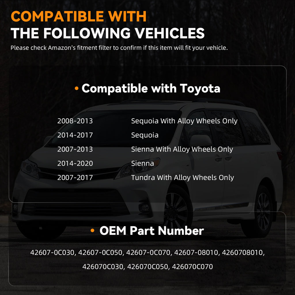 4Pcs 315MHz TPMS Tire Pressure Monitoring Sensors Compatible with Toyota