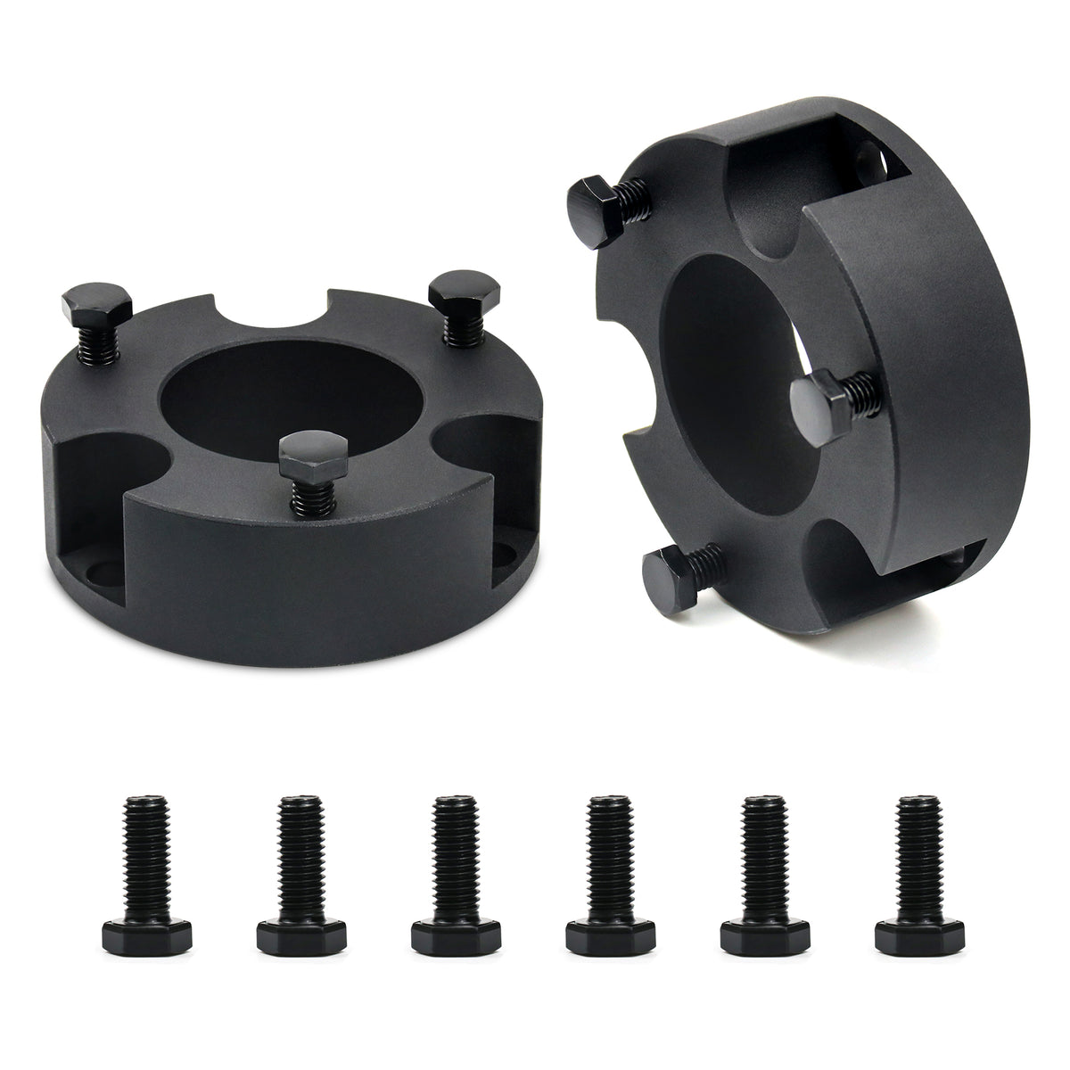New 3" Front Leveling Lift Kit Compatible With 05-24 Tacoma 6-Lug Wheels 03-24 4Runner 07-14 FJ Cruiser 2WD/4WD, 3 Inch Forged Aluminum Strut Spacer Suspension Lifting w/Bolt Hardware 2pcs Pair