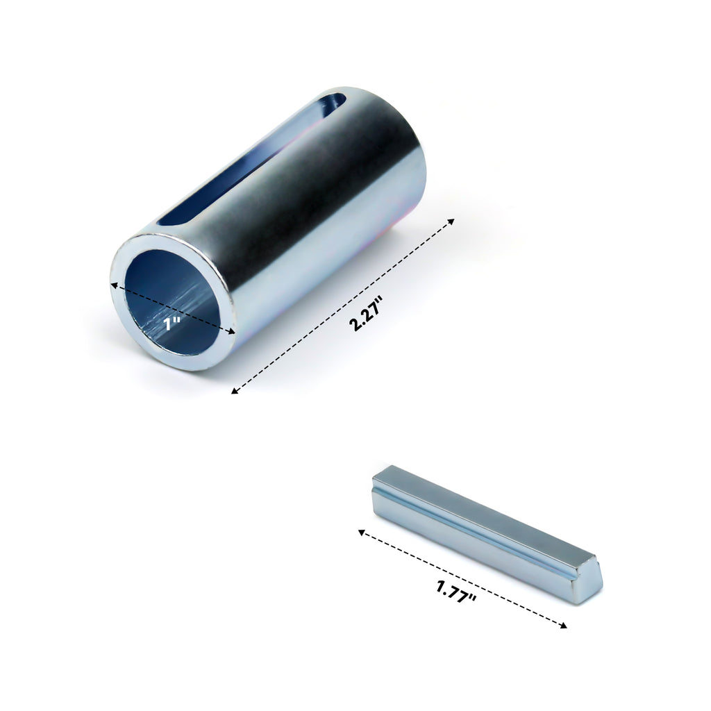 3/4" to 1" Inch 2.3" Long Crankshaft Sleeve Adapter 3/16" Keyway Slot