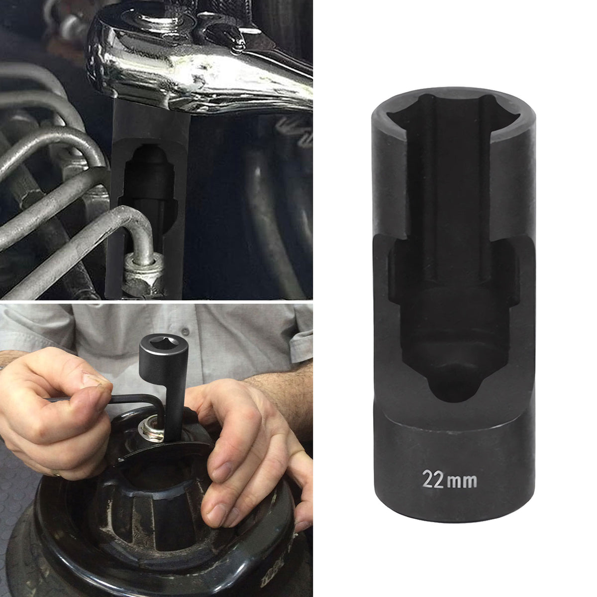 2PC Strut Nut Socket Set 19mm 22mm for Auto Suspension Repair