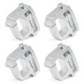4Pcs Heavy Duty Aluminum Alloy Silver Truck Bed Cap Mounting Clamps