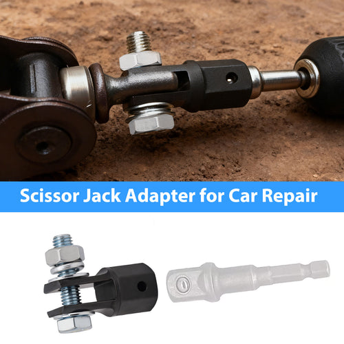 1/2" Scissor Jack Drill Adapter Heavy Duty Steel