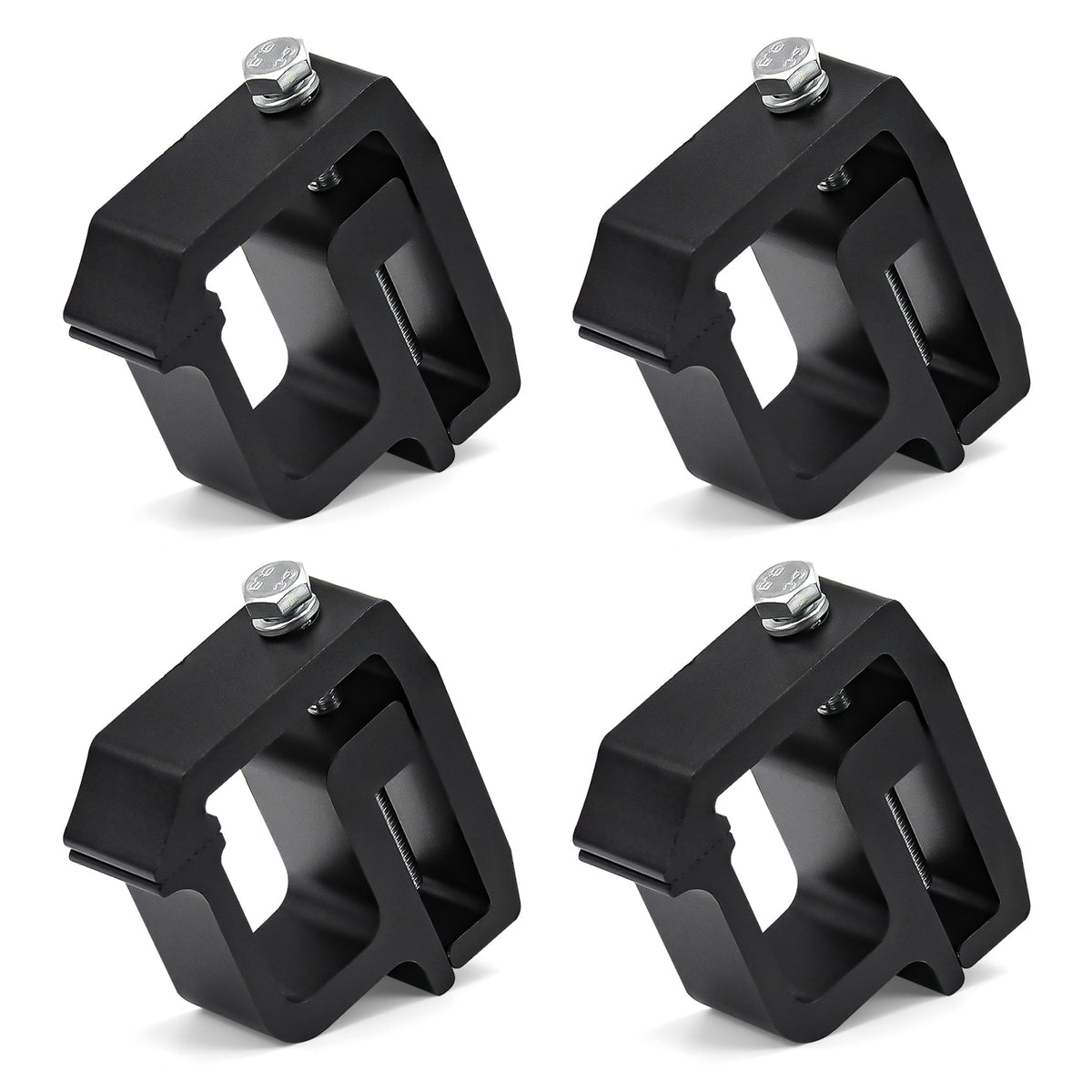 4Pcs Heavy Duty Aluminum Alloy Black Truck Bed Cap Mounting Clamps
