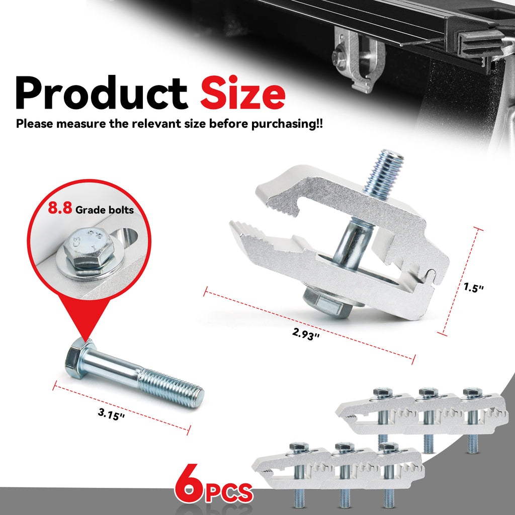 Heavy Duty Aluminum Alloy Truck Bed Topper Tonneau Cover Mounting Clamps