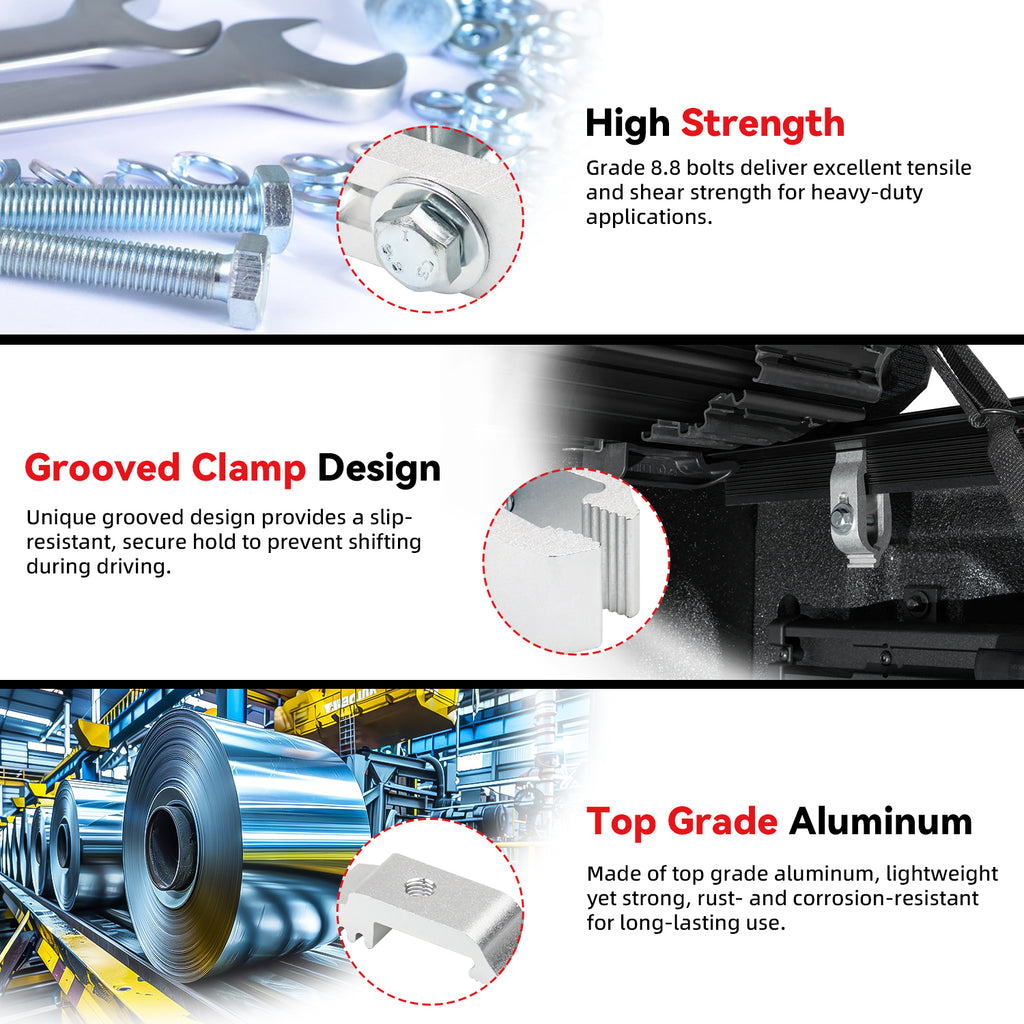 Heavy Duty Aluminum Alloy Truck Bed Topper Tonneau Cover Mounting Clamps