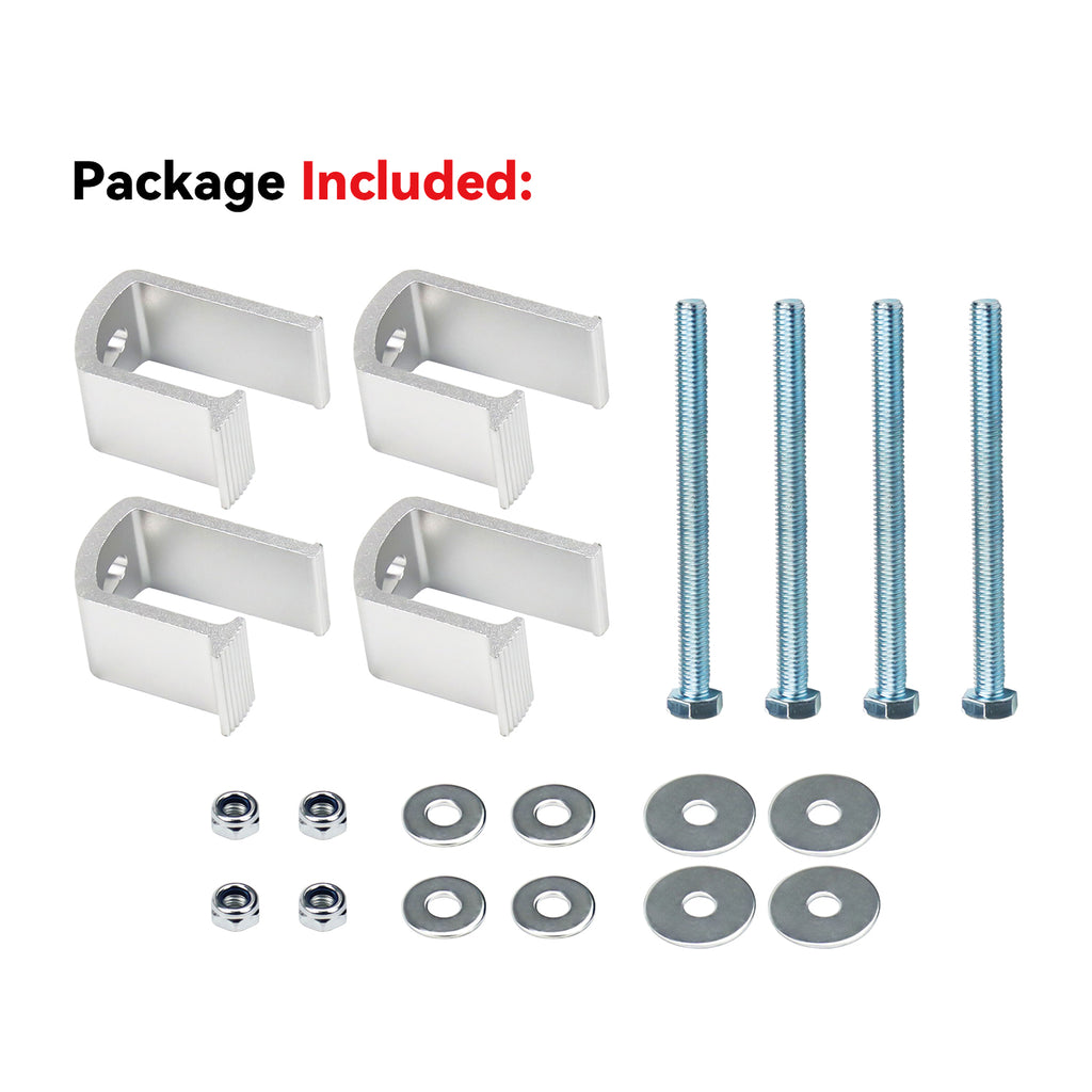 New Pack of 4 Heavy Duty Aluminum Alloy Truck Bed Tool Box Clamps