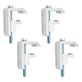 New Pack of 4 Heavy Duty Aluminum Alloy Truck Cap Topper Camper Shell Mounting Clamps Compatible With 05+ Tacoma 07+ Tundra w/Cargo Rails, No Drill Utility Track System Clips, Silver Surface